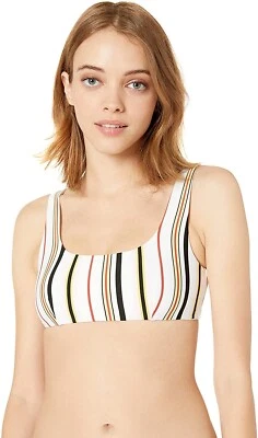 Женский купальный костюм Volcom 249948 в полоску с глубоким круглым декольте бикини размер S - Изображение 1 из 2