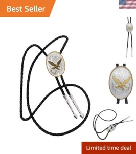 Western Lifestyle Bolo Tie Soaring Eagle - Two-Tone - Picture 1 of 6