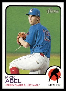 2022 Topps Heritage Minors Base Card #173 Mick Abel - Jersey Shore BlueClaws
