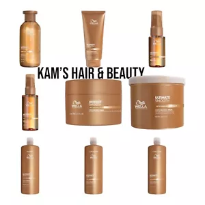 Wella Ultimate Smooth Shampoo,Conditioner,Oil And Mask-250ml- 1000ml - Picture 1 of 11