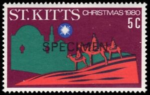 ST. KITTS 45s - Magi Following Star "Specimen" dans son emballage d'origine (pb59332)