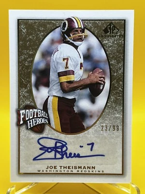 2007 Upper Deck SP Chirography Football Heroes JOE THEISMANN Autograph #/99 Auto - Image 1 of 2