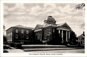 First Baptist Church Dunn North Carolina Postcard - Picture 1 of 2