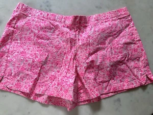 LILLY PULITZER OCEAN VIEW INVEST A GATOR PANTALONCINI PULL ON ROSA SHANDY XL Cuori - Foto 1 di 3