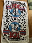 Vintage 90s Disney 101 Dalmatians Beach Bath Towel Made  In USA