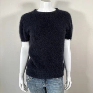 70% Angora Fuzzy Vintage LISA INTERNATIONAL Schwarz Pullover Pulli 34 in Brustweite - Bild 1 von 10