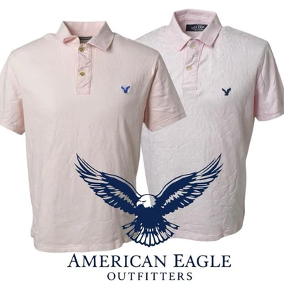 Lote de 2 Camisas Polo American Eagle Outfitters Rosa Para Hombre Calce Atlético XL Foto 1 de 4