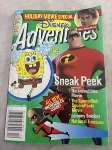 Disney Adventures Magazine December/january 2005 Incredibles, Spongebob - Picture 1 of 1