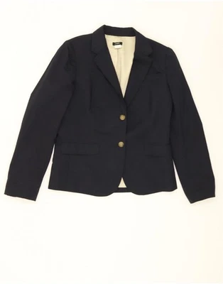 J. CREW Womens 2 Button Blazer Jacket US 8 Medium Navy Blue Pinstripe Wool BE05 - Image 1 of 3