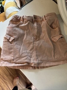 Girls Pink Jean Skirt - Picture 1 of 6