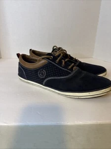 Bugatti Men's Sneaker Lace-up Shoes Suede Leather, Navy Blue Men’s 12 M Us - Picture 1 of 8