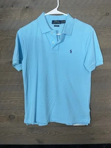 Polo Ralph Lauren aquablaues kurzärmliges Poloshirt Jungen Größe Large 14-16 - Bild 1 von 3
