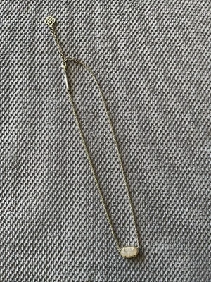 Kendra Scott Elisa Pendant Necklace White Iridescent Drusy Pendant Gold plated - Image 1 of 4