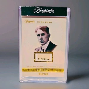 2024 Keepsake In my Hand - Zane Grey - Handwriting Relic SSP /100 Encased - Bild 1 von 5
