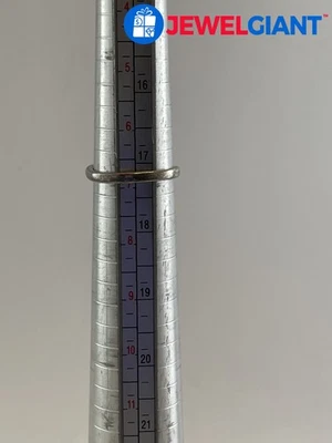 STERLING SILVER CJ MOISSANITE BLUE STONE RING SIZE 6.75 2.4G #FP377 - Image 1 of 4