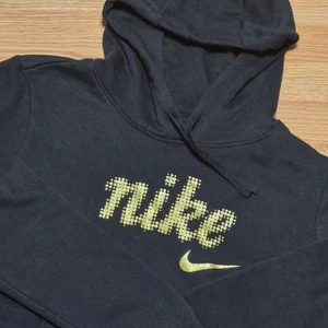 NIKE WOMENS SZ M BLACK WITH GOLD SHINE LOGO HOODIE NWOT - Picture 1 of 6
