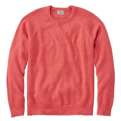 LL Bean Men's Wicked Soft Cotton Cashmere Sweater Crewneck Sz L Preppy Coastal  - Image 1 of 4