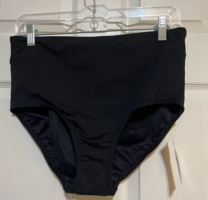 NEW Lands' End Women's Bikini Bottom High Waist Swim Black Size 10 522727 - Picture 1 of 12