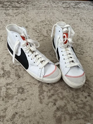 Nike Blazer ‘77 Jumbo mid Men's Sneakers Size 13 Black White Leather - Image 1 of 4