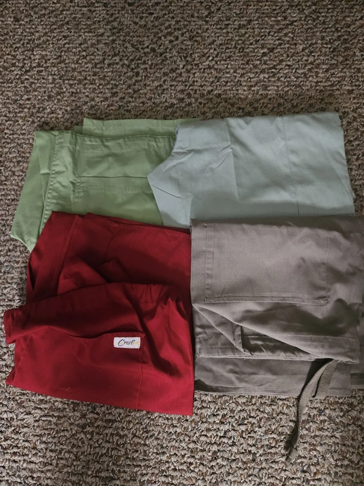 Drawstring Scrubs Pants Size Med Lot Of 4  Scrub Express Crest And Tafford - Image 1 of 1