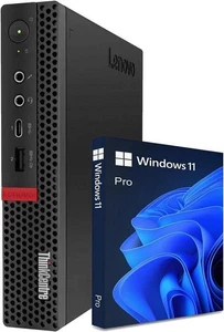Lenovo ThinkCentre Mini 16GB RAM 512GB SSD Win 11 Pro Tiny PC - Afbeelding 1 van 4