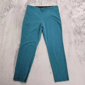 Old Navy Pants Womens 12 Green Wow High Waist Skinny Ankle Side Zip Stretch  - Picture 1 of 14
