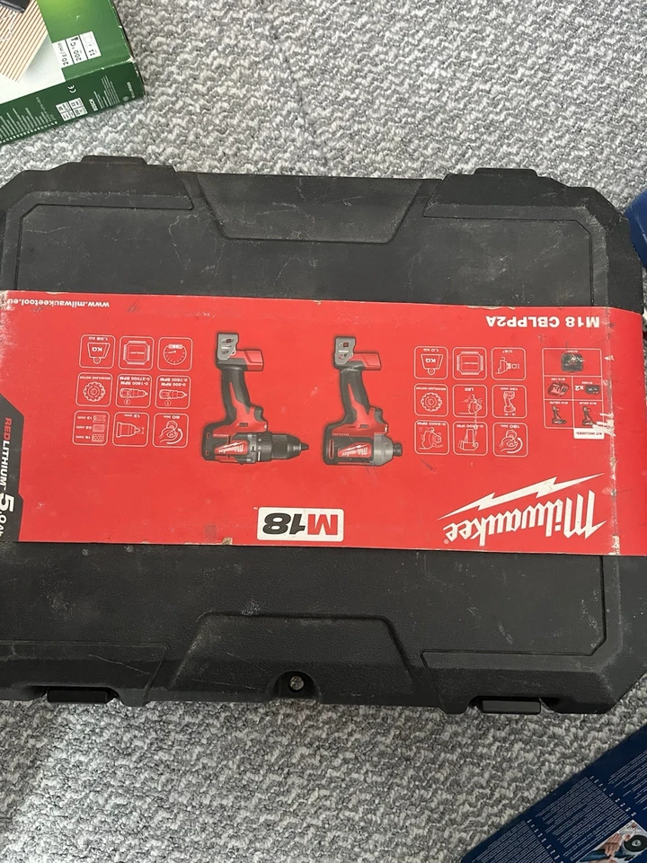 MILWAUKEE M18 CBLPP2A TWIN PACK PERCUSSION DRILL AND IMPACT DRIVER KIT - Image 1 of 2