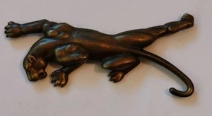 Vintage Jonette Jewelry JJ 1986 Pewter Panther Brooch Big 4" - Picture 1 of 4