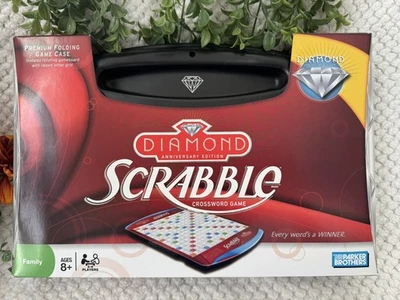 Scrabble Diamond Anniversary Edition Rotating Board Case 2008 Sealed Tiles - Image 1 of 4