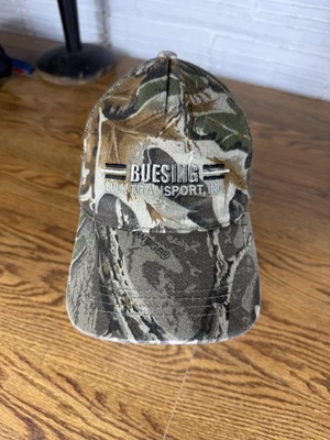 Buesing Bulk Transport Hat Cap Strap Back Camo Trucker Mesh Embroidered Mens - Image 1 of 4