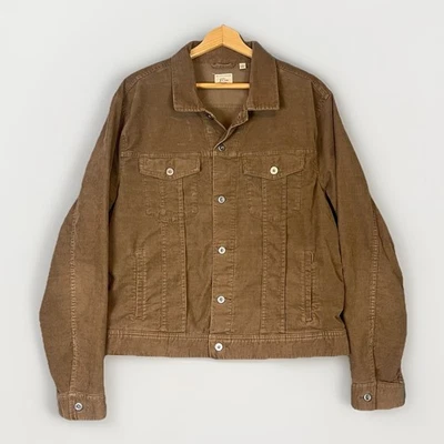 J. Crew Corduroy Trucker Jacket Coat Mens Size XL Western Brown Mocha Mousse - Image 1 of 4