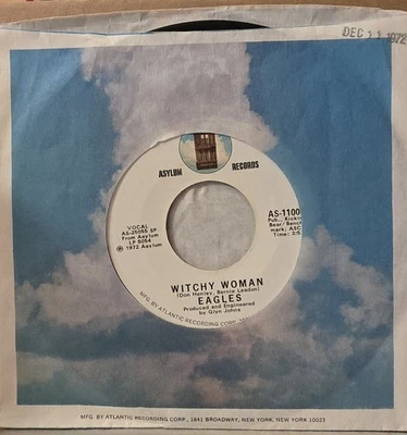 Eagles: Witchy Woman/Earlybird Vinyl 45 Record 1972 Asylum AS-11008 - Image 1 of 4