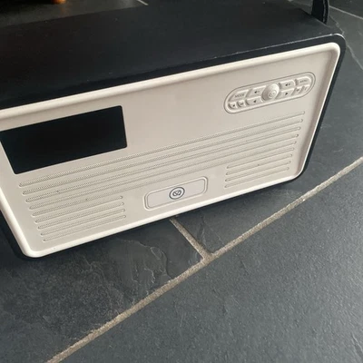 VQ Retro Mk II Portable DAB+/FM Bluetooth Clock Radio - Black leatherette   - Image 1 of 4