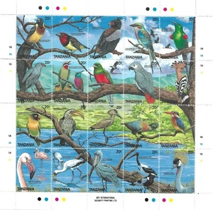 Tanzania Scott #466 Birds VF Mint Never Hinged Miniature Sheet 1989 Birds. - Picture 1 of 8