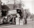 Car Crash Photo 1920s Police Officer Seized Alcohol Prohibition Era Print 357C