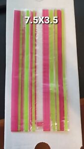 Sweet Stripe Pink and Green Cello Bags
