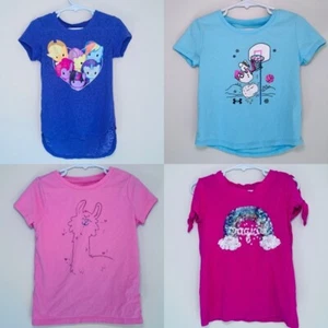Girls sequin colorful under Armour Short Sleeve Tee bundle of 4 tops - Picture 1 of 16