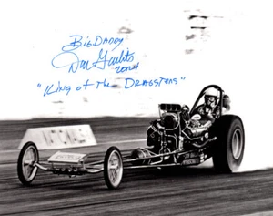 FOTO 8x10 firmada por don garlits + enorme inscripción drag racing legend beckett bas - Imagen 1 de 2