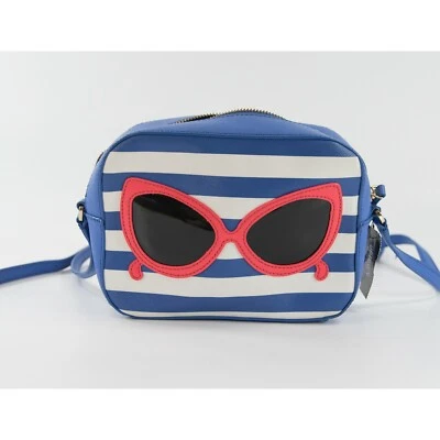 Kate Spade Blue Saffiano Make a Splash Sunglasses Mindy Crossbody Bag EUC - Image 1 of 4