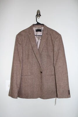 NEW BROWN WEAVE ASOS DESIGN WOOL BLEND SPORT COAT sz 46R suit jacket NWT - Image 1 of 4