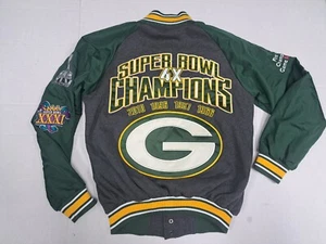 Green Bay Packers 4X Super Bowl Champions Home Team Varsity Jacket Size Small - Picture 1 of 4