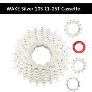 WAKE Silver 10S 11-25T Cassette Freewheel Fit For Folding Bicycle - Picture 1 of 1