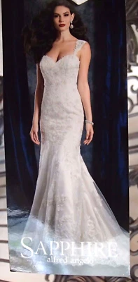 918 ALFRED ANGELO SAPPHIRE 986 SZ 10 IVORY PEARL $1675 NEW WEDDING GOWN DRESS - Image 1 of 4