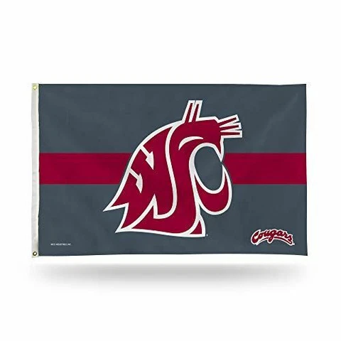 Rico Industries Washington State Cougars Striped Flag - 3 x 5 Foot Flag Cover