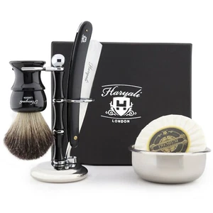 Professional Black Color Straight Razor Shaving Kit For Men with shaving Brush - Picture 1 of 1