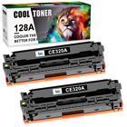2 pièces noir CE320A pour toner couleur HP 128A LaserJet Pro CM1415fnw CP1525 CP1525nw