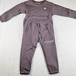 NWT Act Of Faith Sweater And Sweatpants Set Kids 4T Gray Long Sleeve 2 Pieces - Picture 1 of 17