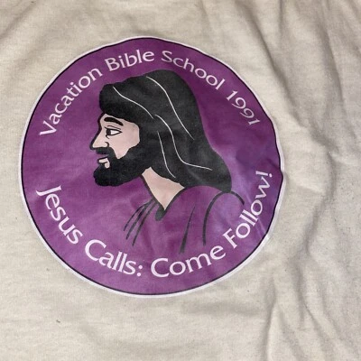 1991 Vacation Bible School Jesus Calls: Come Follow ! Single Stitch T-shirt XL - Image 1 of 4