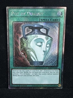 Pot Of Duality - YuGiOh! RA02-EN057 Platinum Secret Rare NM - Image 1 of 2