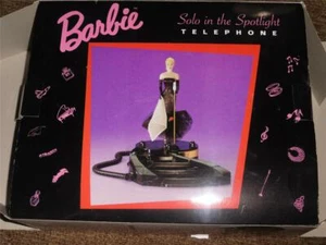 Telemania Barbie 1995 solo en el centro de atención teléfono cantante Mattel nuevo en caja - Imagen 1 de 5